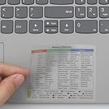 Microsoft Windows + Word/Excel (Windows 11/10用)用ショートカットステッカー 2枚/パック クイックリファレンスガイド PC ノートパソコン キーボード ショートカットステッカー 跡が残らないビニール (透明)