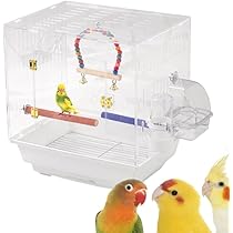 アクリルケージ 鳥かご インコ Amazon | FX-SHYQYYMZ クリアアクリル鳥かご 複数飼い大型インコ