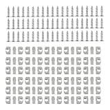 額縁吊金具 ステンレス製壁掛けフック 15組セット/30個 ブラケット金具 額縁フック 時計 鏡 絵画掛けに適用 多機能 石膏ボード・木壁対応 ネジ付 はめ込み式 【2穴】 Lemfema