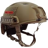 OneTigris ファストヘルメット　BJタイプ　BBゲーム･エアソフト･作業･防災用などヘルメット　米軍風レプリカ装備　Ops-Coreダイヤル･マウントレール付き (ブラウン)