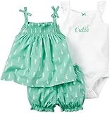 カーターズ Carter's ボディスーツ + チュニック + パンツ 豪華3点セット 3-Piece Bodysuit & Diaper Cover Set NB (50-55cm)