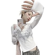 Amazon | [NAMEOF] トライバル グラフィック クロップド 長袖