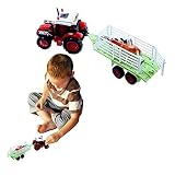 Toy Cubby Farm Tractor and Detachable Trailer with Animal figures or Object [並行輸入品]