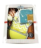 パパジーノ ズービーペッツ きりん 出産 お祝い セット ビブ ガーゼ ハンカチ ブルー (AM_ZPG111-28)