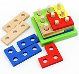 【Kent＆Katy】木のおもちゃ 幼児教育　知育玩具　はめ込みパズル　思考力を鍛えよう 〔セレクト並行輸入品〕