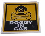 DOG IN CAR ( 12cm DOGGY )( シール ステッカー 外貼り デザイン )