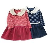 Biquette Club (ビケットクラブ ) ワンピース (80～130cm) キムラタンの子供服 (10376-173) ネイビーブルー 90