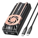 【USB4超高速】GRAUGEAR USB 4.0 NVMe M.2 SSD 外付けケース Thunderbolt 4/3対応 40Gbps USB4 SSD ケース アルミ製 高放熱 M.2 SSD 外付け エンクロージャ 二つの純銅のヒートパイプ 内蔵冷却ファン付き ASM2464PDチップ対応 [G-M2U4-40G-F]