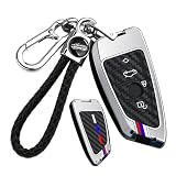 bmw用 キーケース キーホルダー 合金+シリコン キーカバー 蛍光効果 3色設計 1 2 3 4 5 6 7 8 zシリーズ GRスープラ Z4 X1 X3 X5 X6 M2 M3 M4 G20 G12 G07等に適用 アクセサリー 車用品 タイプC タイプ2 シルバー