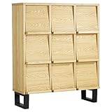 arne ディスプレイラック 本棚 フラップ キャビネット 収納 木製 フラップ扉 日本製 完成品 glande 3×3 タモ