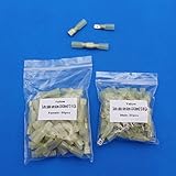 Raogoodcx 100Pcs Nylon Insulated Heat Shrink Fully Insulated Female Male Spade Wire Electrical Crimp