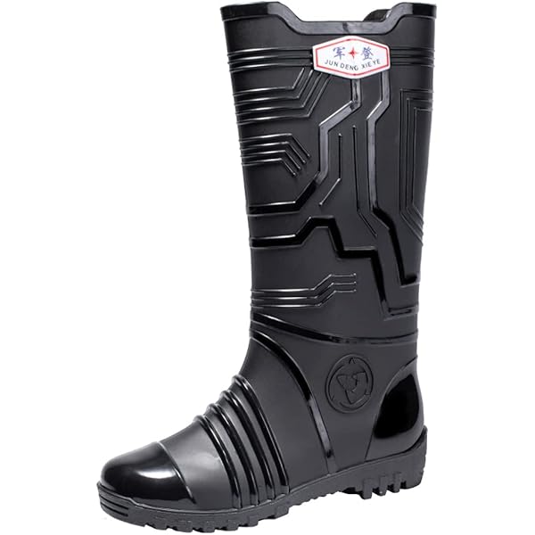 Amazon | ケブラー入り編上げゴム長靴 消防現場用防火 先芯入り