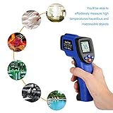 COOCHEER 赤外線放射温度計 非接触 レーザークラス 2 デジタル温度測定器 ガンタイプで携帯型 温度計 ワインクーラー暑いアスファルト、料理作り　プール　給湯管などに対応 乾電池付き (-58