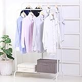 岩附(IWATSUKI) パイプハンガー 幅90 耐荷重20kg ダブル 棚付き 収納 おしゃれ シンプル ホワイト IWH-127