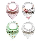 ベビービブ スナップ 赤ちゃんスタイ よだれかけ 綿 4枚セット 出産祝い プレゼント