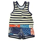 OCEAN＆GROUND オーシャンアンドグラウンド ベビー水着 レイヤーグレコ レッド 80cm