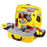 ハック わくわく工具セット イエロー W28×D10×H22 DIY ツールセット 1844