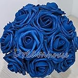 elegantstunning ウェディング/パーティーローズ造花　バラの造花　 インテリア花　新婚部屋装飾 バレンタインデー　ホワイトデー　プロポーズ 記念日 誕生日 100本　ダークブルー