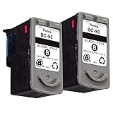 Canon（キャノン用）BC-90XL (BK)×2本セット 大容量 Bumba製リサイクル(再生品) インクカートリッジ 純正ICチップ付き 残量表示機能付き 【１年商品保証】【非純正インク】BC-90 BC-91 90 2本