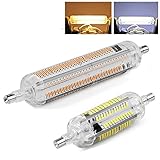 ILS - R7S 118mm 8W 228 SMD 3014 LED Silicone Warm White White Light Lamp Bulb AC 220V