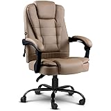 Artiss Massage Office Chair, PU Leather 2 Point Ergonomic Gaming Computer Desk Recliner Chairs Armchair for Room Executive Ho