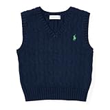 ポロ ラルフローレン ケーブルニット・コットン・セーターベスト[ネイビー](男の子12～24か月用)12Mサイズ [並行輸入品]