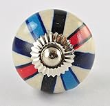 Set of 2 Multicolored hand painted ceramic pumpkin knobs cabinet drawer handles pulls [並行輸入品]