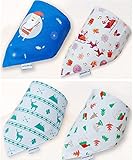 エルフ ベビー (Fairy Baby)赤ちゃん用よだれかけ 三角ビブ スタイ バンダナ形 スナップ 4枚セット(F組)