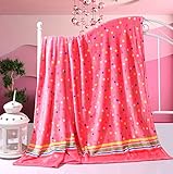 寝具ExtraソフトコーラルフリースBlanket軽量Thickening Throw /ベッド毛布カラー毛布 Throw(47"X79") CM-TK-Wucaibinfen-1220