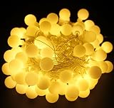 Globe String Lights , Sungluber 100 Led Indoor Linkable String Lights 31V Safety Warm White Fairy Fe