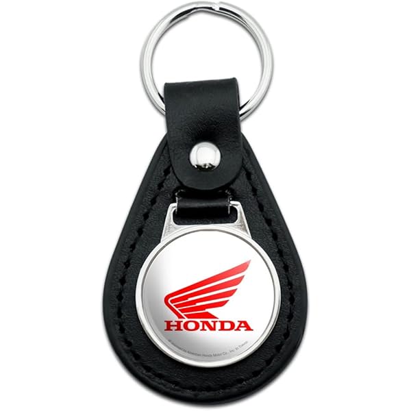Amazon.co.jp: ブラックレザーホンダロゴキーホルダー