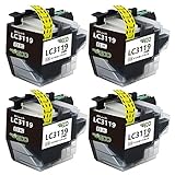 Brother(ブラザー) LC3119 LC3119-BK ブラック 4本セット互換インクカートリッジ 汎用 LC3117 大容量 対応機種:MFC-J6980CDW MFC-J6580CDW MFC-J6583CDW MFC-J6983CDW MFC-J5630CDW