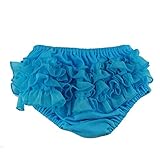 Reflectionzベビーガールズコットンターコイズ用フリル付きブルマおむつカバー3 – 18 M カラー: ブルー