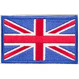 イギリス国旗 ワッペン 刺繍入り アップリケ 8cm×5cm サバゲー ミリタリー アイロン対応 NYANDELMO ND-0171-R01-GB
