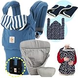 エルゴベビー 抱っこ紐 (ベルト付） オリジナル/ビーチハウス・インサート3III+防寒セット 【正規品2年間保証-SG認定】 +防寒ケープ＆よだれパッド