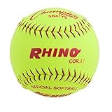 Champion Sports Synthetic Leather Softballs: 12 Inch Slow Pitch Polycore Yellow Softballs - 12 Pack 