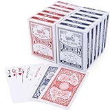 LotFancyトランプ ポーカーサイズ 標準インデックス 12組(青色6組、赤色6組)