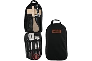 キャンプグリーブ 調理器具 セット 14点 キャンプ アウトドア クッキングツールセット キッチンツール (黒)