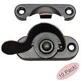 Designers Impressions 53706 Oil Rubbed Bronze Window Sash Lock - 10 Pack [並行輸入品]
