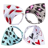 MUSTY　ベビー スタイ ビブ よだれかけ ４枚セット かわいい　柔らかい　スナップ 三角 (セット5)