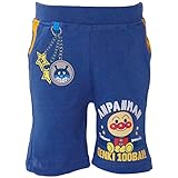 【本体綿100％】2017年 夏物 アンパンマン 天竺 ポケット配色 ５分丈パンツ Anpanman ネイビー◇90cm
