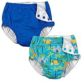 i Play (アイプレイ)乳幼児用 再利用可能 吸収力抜群の水泳用オムツ（2枚セット） US サイズ: 4T カラー: ブルー
