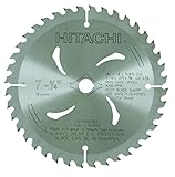 Hitachi 303682 7-1/4-Inch ATB 5/8-Inch Tungsten Carbide Tipped Arbor Finish Saw Blade 40-Teeth [並行輸入