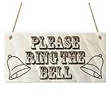 TOOGOO ( R ) Please Ring The Bell Wooden HangingシックなギフトフロントドアDoorbell Sign