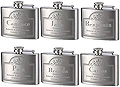 Top Shelf Flasks Personalizedカスタム彫刻4ozステンレススチールFlasks forや結婚式、TrueメタルエッチングLasts a Lifetime, 6pk