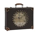 IMAX 68171 World Map Suitcase Clock