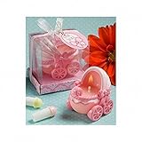 A Pink Baby Carriage Candle Favour by Shower My Baby