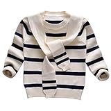 幼児赤ちゃん男の子女の子ニットセーター子供セーラープルオーバースウェットシャツ2 – 7t カラー: ホワイト