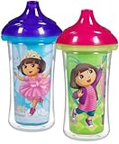 Munchkin Dora the Explorer Click Lock Insulated Sippy Cup, 9 Ounce, 2-Count by Munchkin [並行輸入品]