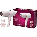 PHILIPS 5000 Series Hair Dryer, ThermoShield Hair Protection Sensor, Travel Foldable Handle, 20% Faster Drying, 6 Heat & Spee